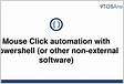 Mouse Click automation with powershell or other non-external